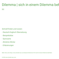 Dilemma | sich in einem Dilemma befinden