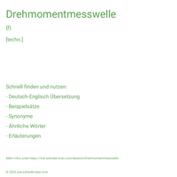 Drehmomentmesswelle