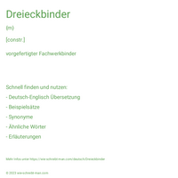 Dreieckbinder