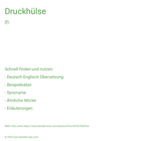 Druckhülse