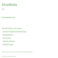 Druckholz