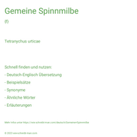 Gemeine Spinnmilbe