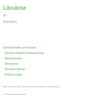 Lävulose