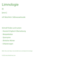 Limnologie