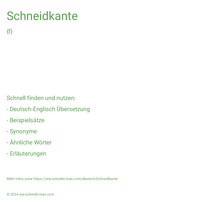 Schneidkante