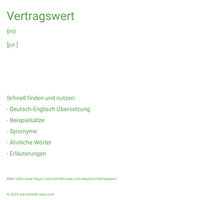 Vertragswert