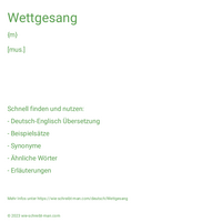 Wettgesang