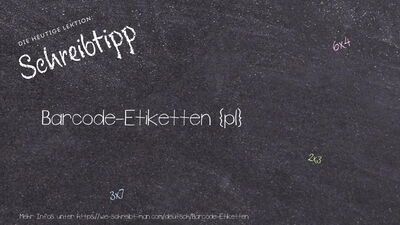 Schreibtipp Barcode-Etiketten