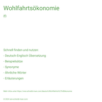 Wohlfahrtsökonomie