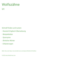 Wolfszähne