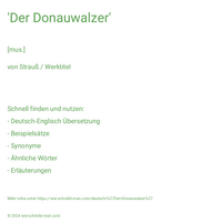 'Der Donauwalzer'