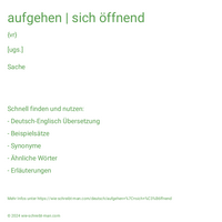 aufgehen | sich öffnend