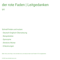 der rote Faden | Leitgedanken