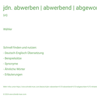 jdn. abwerben | abwerbend | abgeworben | Arbeitskräfte abwerben