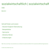 sozialwirtschaftlich | sozialwirtschaftliche Organisationen