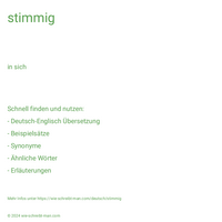 stimmig