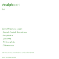 Analphabet