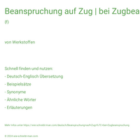 Beanspruchung auf Zug | bei Zugbeanspruchung