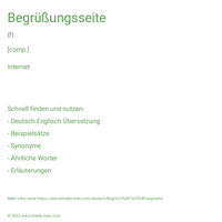 Begrüßungsseite