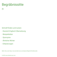 Begräbnissitte