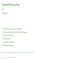 Bettflasche