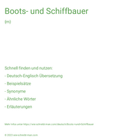 Boots- und Schiffbauer