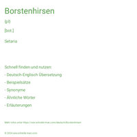 Borstenhirsen