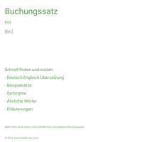 Buchungssatz