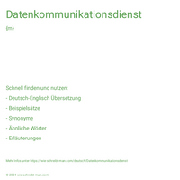 Datenkommunikationsdienst