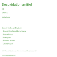 Desoxidationsmittel