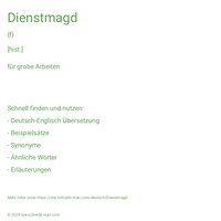 Dienstmagd