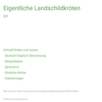 Eigentliche Landschildkröten