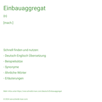 Einbauaggregat