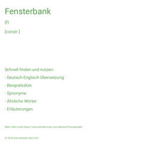 Fensterbank