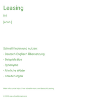 Leasing