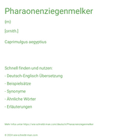 Pharaonenziegenmelker