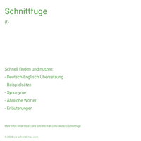 Schnittfuge