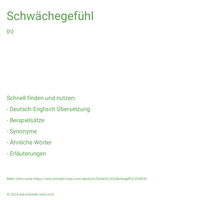 Schwächegefühl