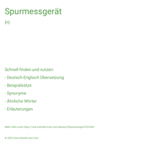 Spurmessgerät