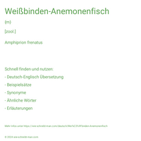 Weißbinden-Anemonenfisch