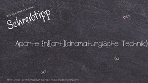 Wie schreibt man Aparte? Bedeutung, Synonym, Antonym & Zitate.