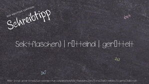 Wie schreibt man Sektflaschen) | rüttelnd | gerüttelt? Bedeutung, Synonym, Antonym & Zitate.