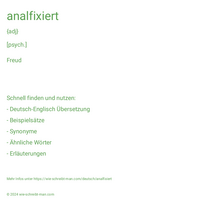 analfixiert