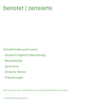 benotet | zensierte