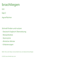 brachliegen