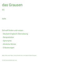 das Grausen