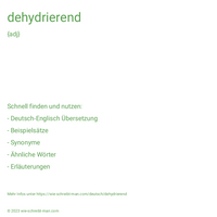 dehydrierend