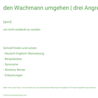 den Wachmann umgehen | drei Angreifern ausweichen