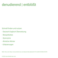 denudierend | entblößt