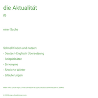 die Aktualität